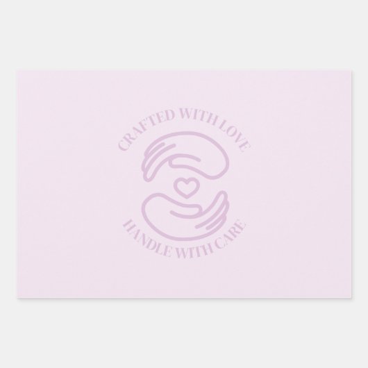 Papieren ambacht met liefde inpakken inpakpapier vel (Voorkant)