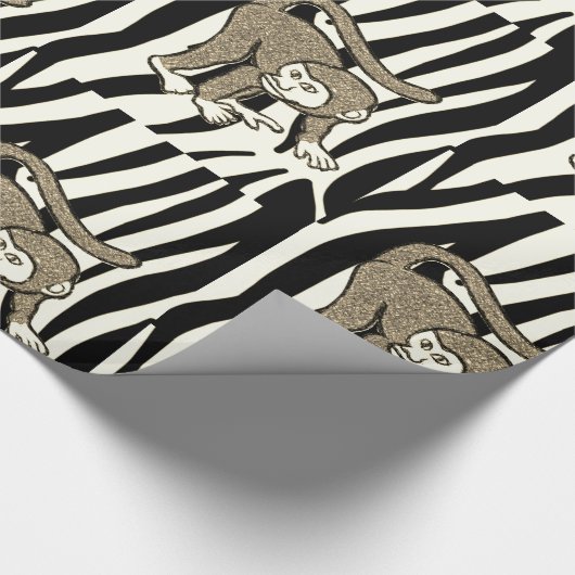 Papieren apen ompakken cadeaupapier (Hoek)