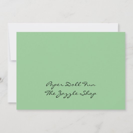 Papieren Baby shower-uitnodiging Kaart (Achterkant)