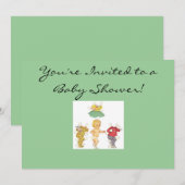 Papieren Baby shower-uitnodiging Kaart (Voorkant / Achterkant)