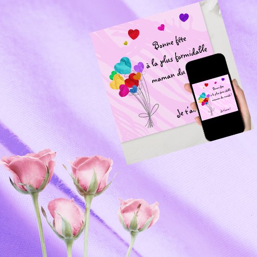 Papieren ballen - Goede mama-feestdag Kaart