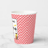 Papieren BBQ baby shower bekers (Links)