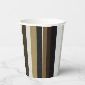 Papieren beige bruine streep bekers (Rechts)