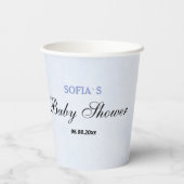 Papieren beker baby shower. (Achterkant)