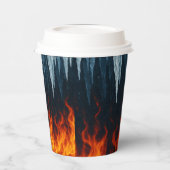 Papieren beker Clash van vuur en ijs - Elementale  (Links)