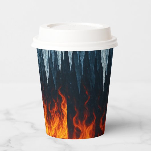 Papieren beker Clash van vuur en ijs - Elementale (Links)
