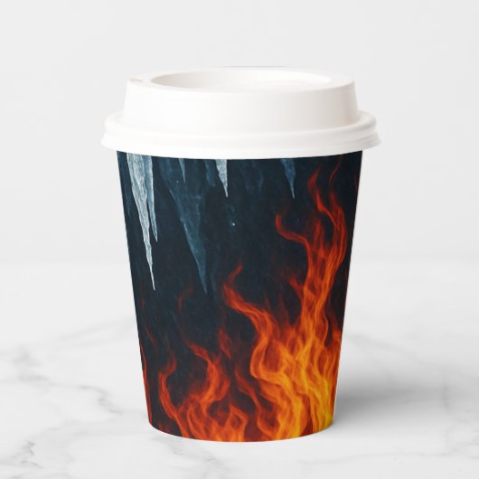 Papieren beker Clash van vuur en ijs - Elementale (Achterkant)