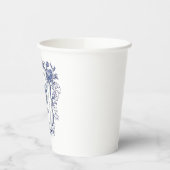 Papieren beker Delfts Blauw Bloemen Feest Servies (Links)