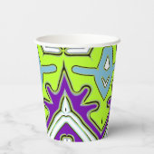 Papieren beker, Een levendige kleurrijke klassieke Papieren Bekers (Achterkant)