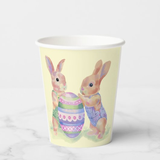 Papieren beker ei konijnen (Achterkant)
