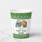 Papieren beker Football Verjaardagsdecor, eerste j (Achterkant)