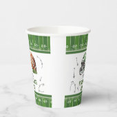 Papieren beker Football Verjaardagsdecor, eerste j (Links)