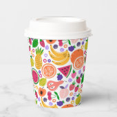Papieren beker fruit achtergrond (Voorkant)