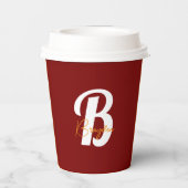 Papieren beker Gepersonaliseerd met jouw naam (Achterkant)