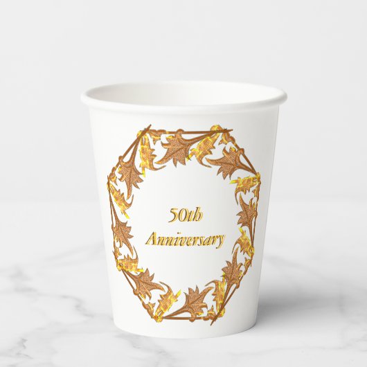 Papieren beker - Golden Jubileum Circle (Achterkant)