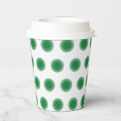 Papieren beker - Groene Stippen met verschillende (Achterkant)