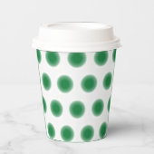 Papieren beker - Groene Stippen met verschillende (Voorkant)