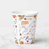 Papieren beker Happy Thanksgiving Day (Achterkant)