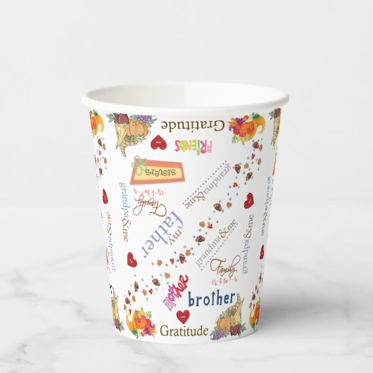 Papieren beker Happy Thanksgiving Day (Links)