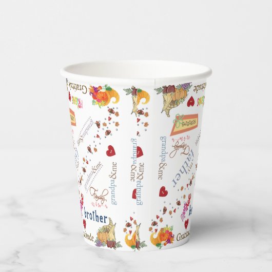 Papieren beker Happy Thanksgiving Day (Rechts)