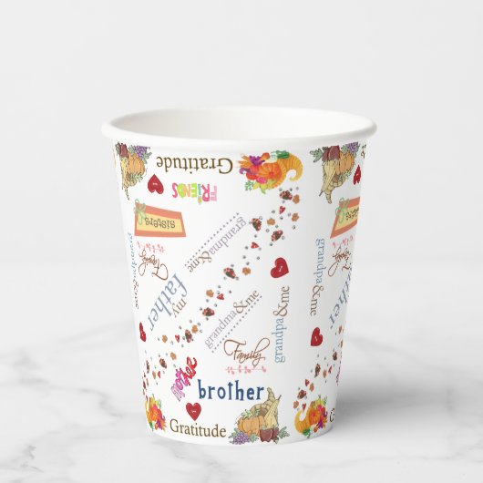 Papieren beker Happy Thanksgiving Day (Voorkant)