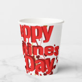 Papieren beker Happy Valentine's Day (Achterkant)