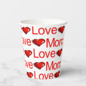 Papieren beker Happy Valentine's Day Red Heart Lov (Achterkant)
