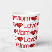 Papieren beker Happy Valentine's Day Red Heart Lov (Links)