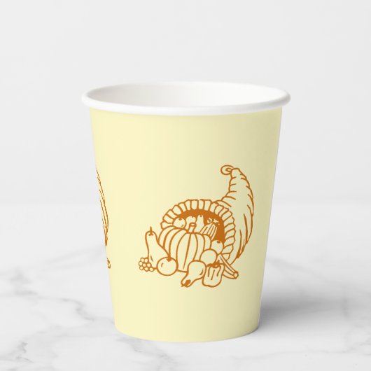 Papieren beker - Hoorn van Overvloed (Achterkant)