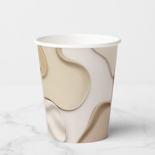 Papieren beker in stijlvolle abstracte vormgeving (Achterkant)