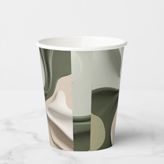 Papieren beker in stijlvolle abstracte vormgeving (Links)
