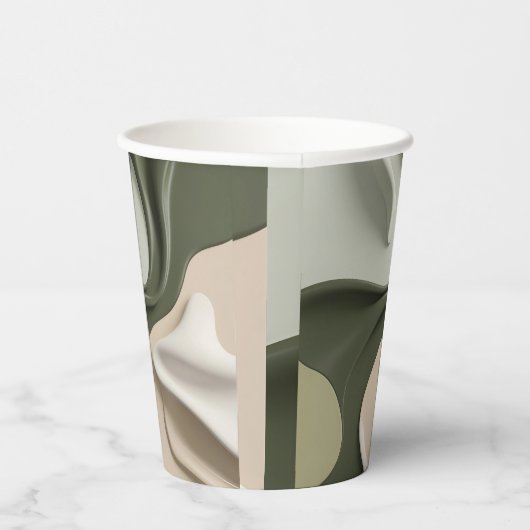 Papieren beker in stijlvolle abstracte vormgeving (Rechts)