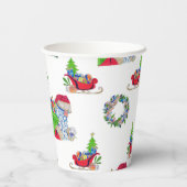Papieren beker kerstvakantie (Achterkant)