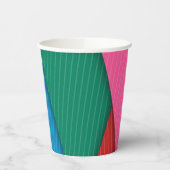 Papieren beker kleurrijke driehoeken (Links)