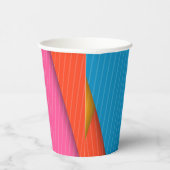 Papieren beker kleurrijke driehoeken (Rechts)