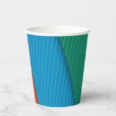 Papieren beker kleurrijke driehoeken (Voorkant)