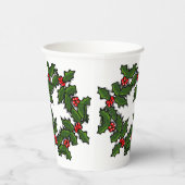 Papieren beker - Kransen van Holly Leaves en Besse (Rechts)