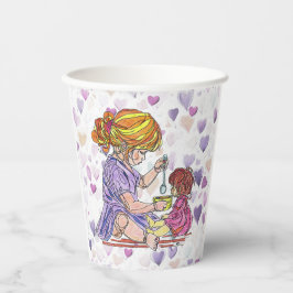 Papieren beker Little Girl en Babydoll