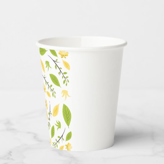 Papieren beker met bloemenpatroon (Links)