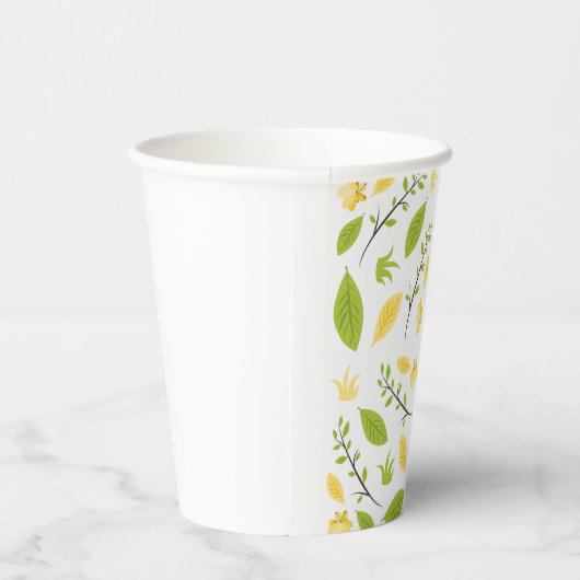 Papieren beker met bloemenpatroon (Rechts)