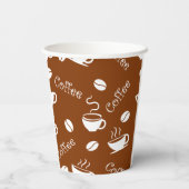 Papieren beker met koffiepatroon (Achterkant)