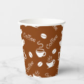Papieren beker met koffiepatroon (Voorkant)