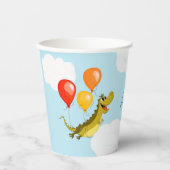 Papieren beker met krokodil karakter voor een verj (Voorkant)