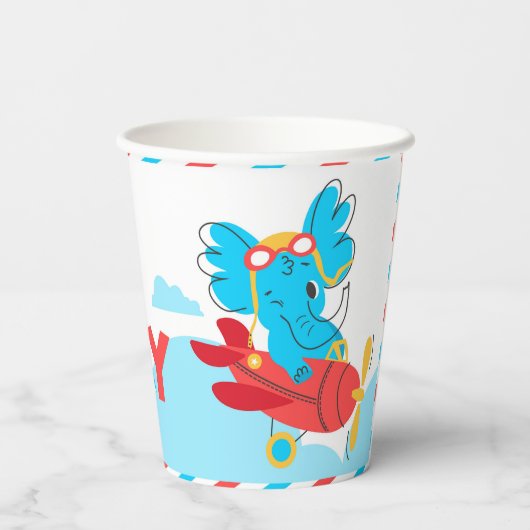 Papieren beker met olifant (Achterkant)