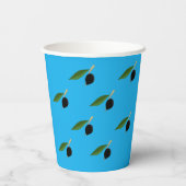 Papieren beker met olijfthema (Achterkant)