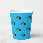 Papieren beker met olijfthema (Voorkant)