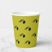 Papieren beker met olijfthema (Voorkant)