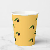 Papieren beker met olijfthema (Links)