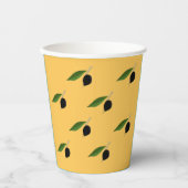 Papieren beker met olijfthema (Voorkant)