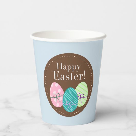 Papieren beker met paaseieren (Achterkant)